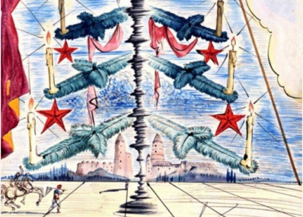 Сальвадор дали Рождественская открытка