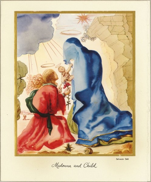 Сальвадор дали Рождественская открытка