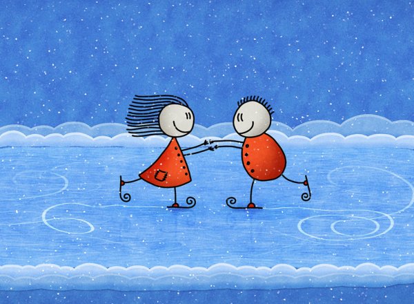 Ай да на каток открытки