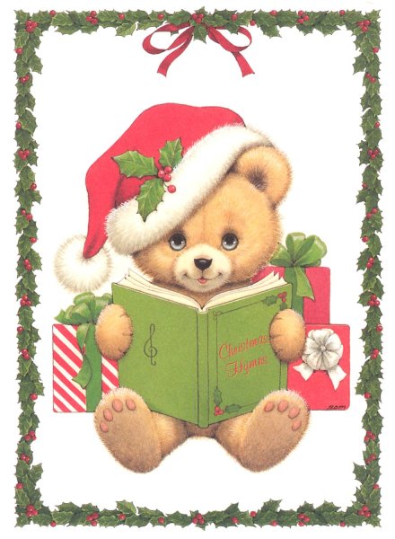Новогодние открытки с медвежатами