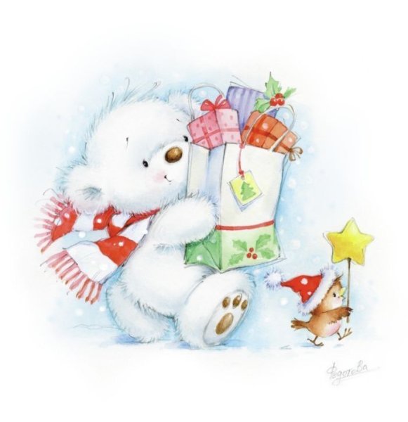 Новогодние иллюстрации Марины Федотовой