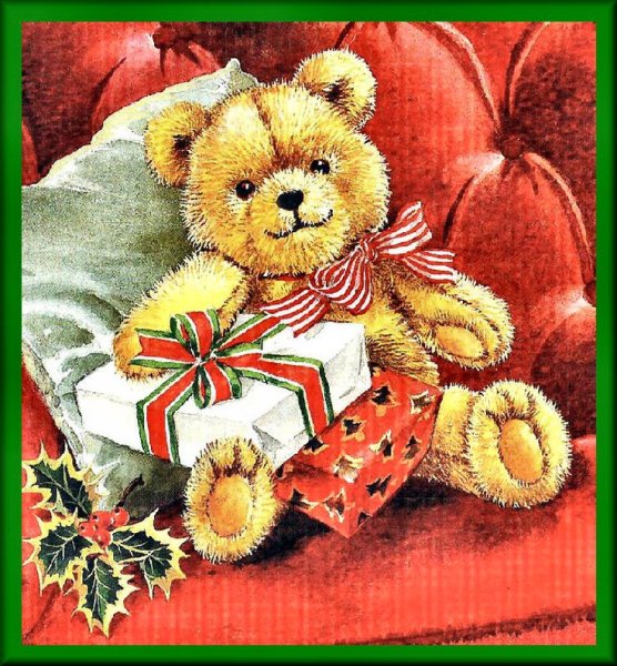 Новогодние открытки с мишками