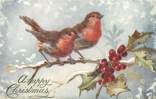 Винтажные новогодние птички