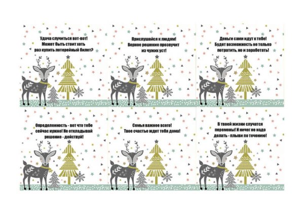 Новогодние предсказания 2022 на бумажках