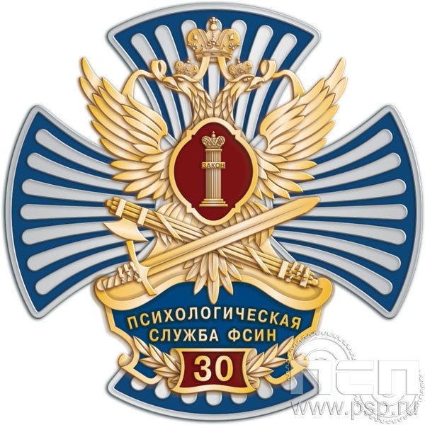 Нагрудный знак 30 лет психологической службы ФСИН