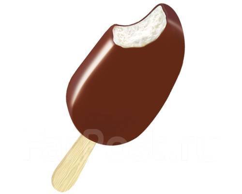 Шоколадное мороженое на палочке без глазури