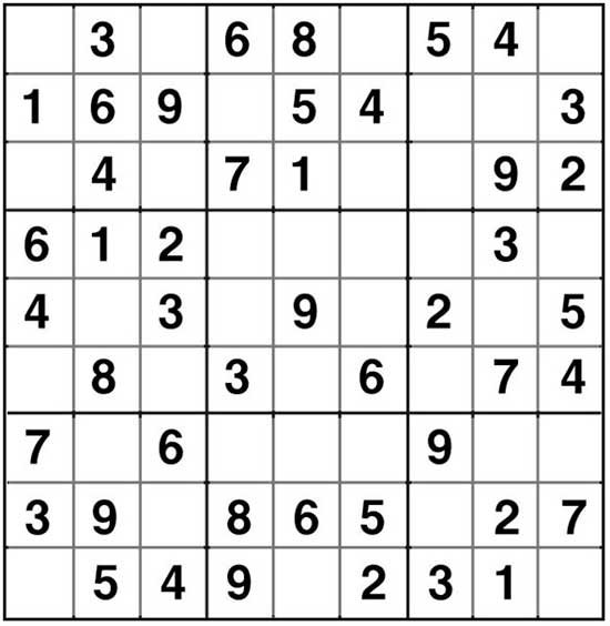 Судоку 3х3 для детей