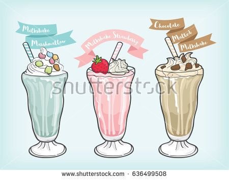 Шоколадный молочный коктейль срисовка