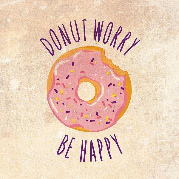 Надпись пончик