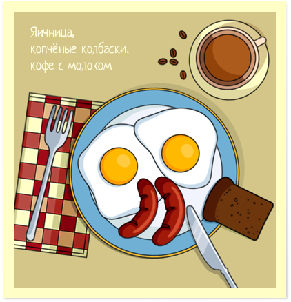Рисунки завтрака утром