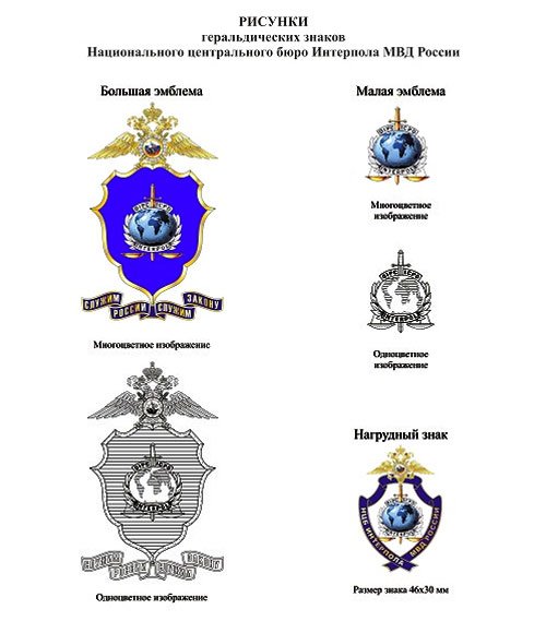 Эмблема национальное центральное бюро Интерпола МВД России