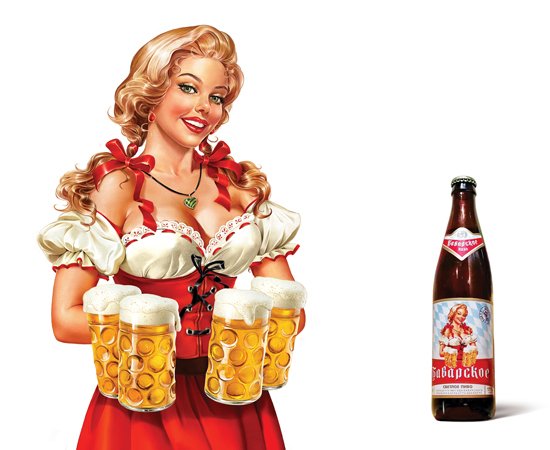 Пиво с изображением женщины