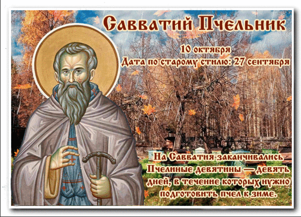 10 Октября день памяти преподобного Савватия Соловецкого