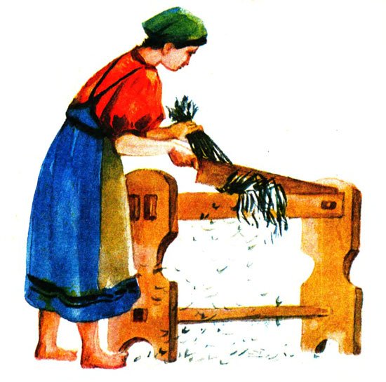 Мялка для льна в старину