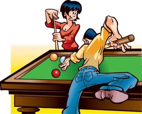 Бильярд карикатура