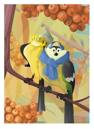 День красной рябины и синицы