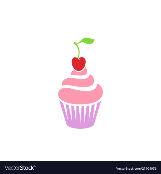 Логотип Вишенки на кексе