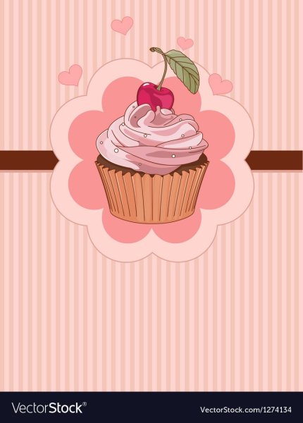 Фон для визитки с пирожным