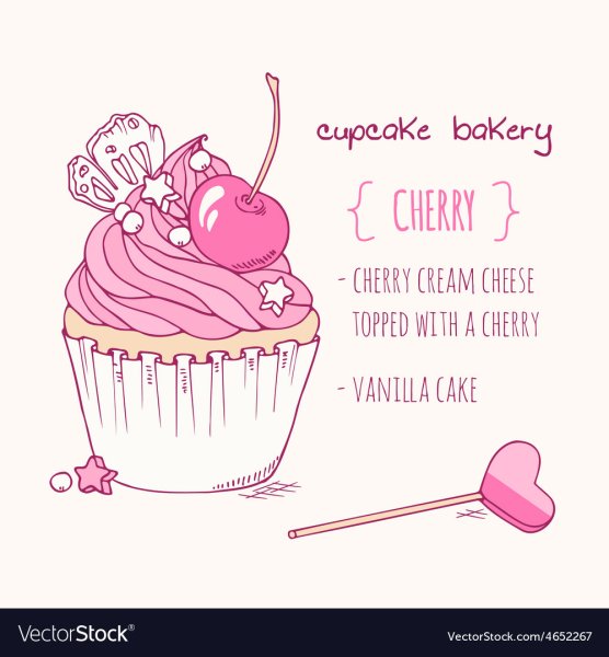 Надпись на скетче с пироженным