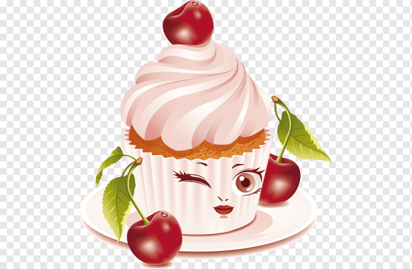 Тортик с вишенкой мультяшный