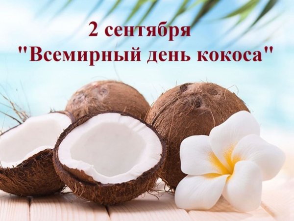 Открытка с кокосом