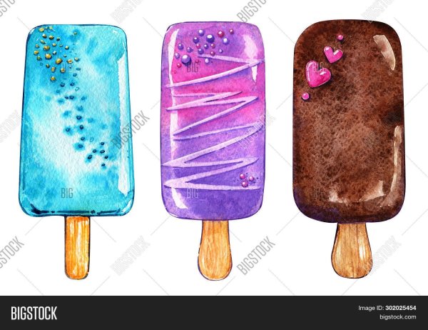Скетчинг мороженое эскимо