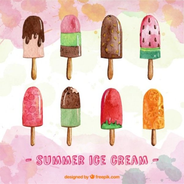 Мороженое на палочке для рисования
