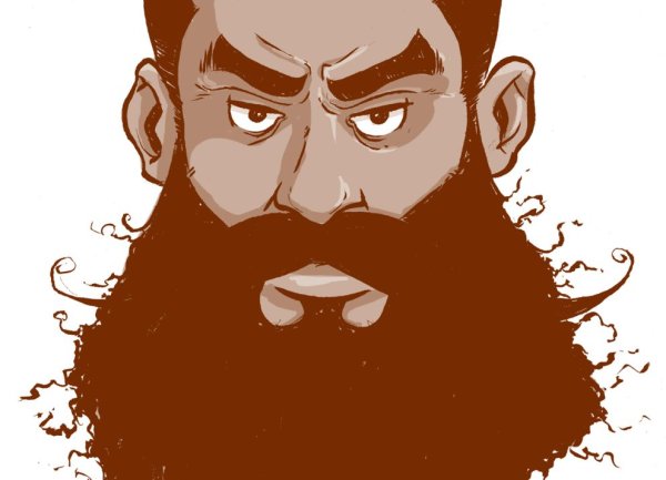 Открытка борода