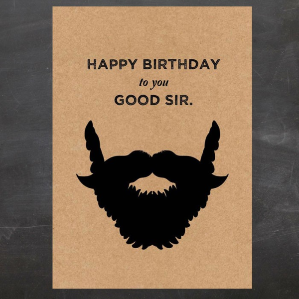 С днём рождения бородатому мужчине