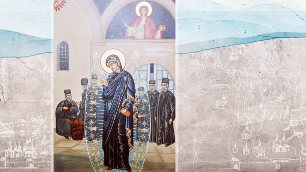 Светописанная икона Божией матери на Афоне