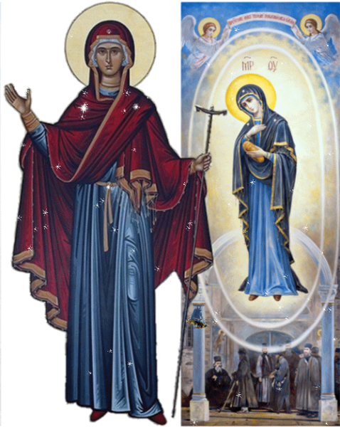 Иконы Светописанная Афонская Божия Матерь