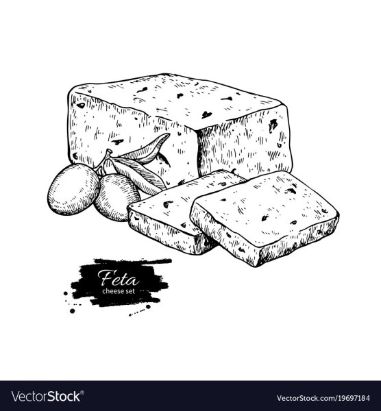 Рисунок сыра Фета