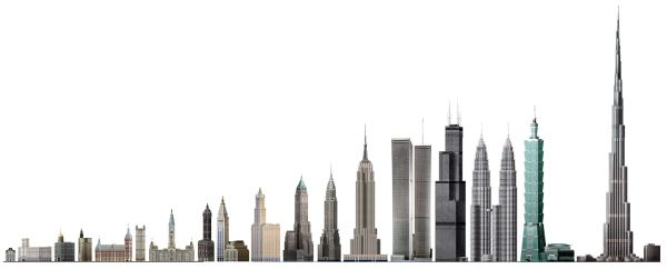 Бурдж Халифа высота сравнение