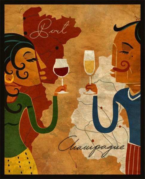 Постер вино