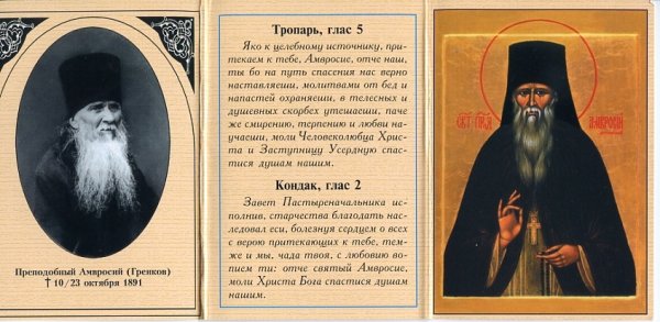 Иконы преподобного Амвросия Оптинского в Оптиной пустыни