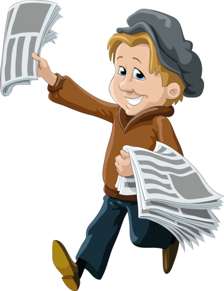 Почтальон с газетой