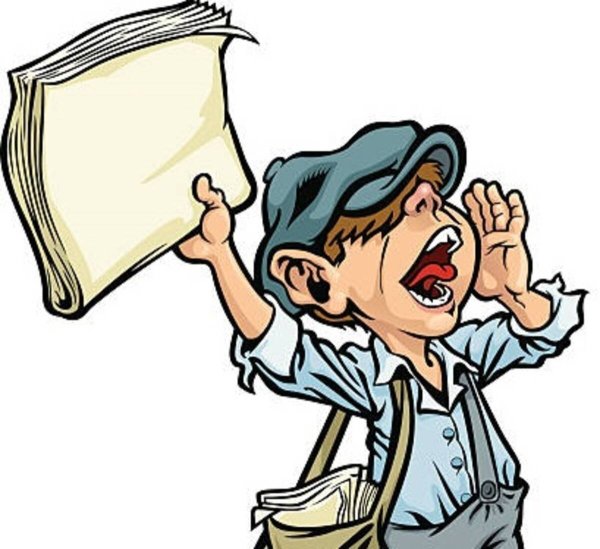 Иллюстрация разносчик газет