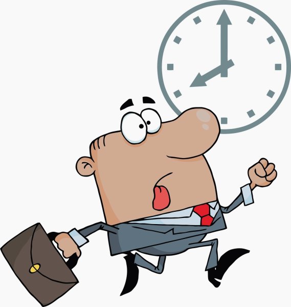 Опаздывающий человек рисунок
