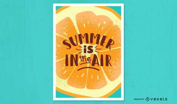 Постер оранжевый