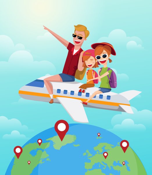 Путешествие на самолете для детей