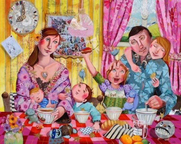 Картина счастливая семья