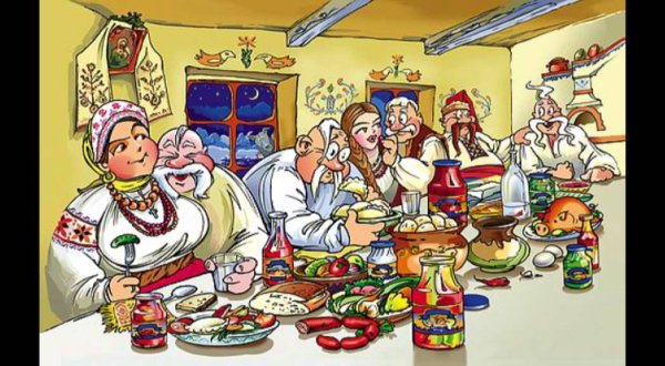 Застолье карикатура