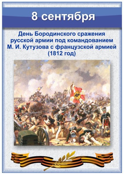 День воинской славы России Бородинское сражение 1812