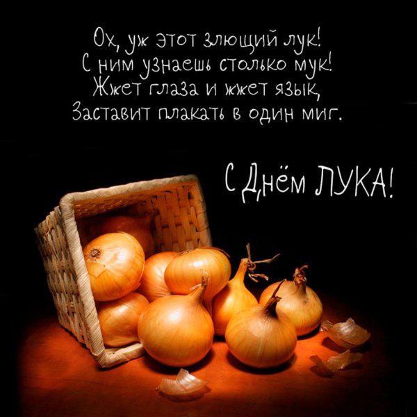 Открытки с днём лука прикольные