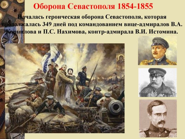 Оборона Севастополя 1854-1855 Адмирал Корнилов