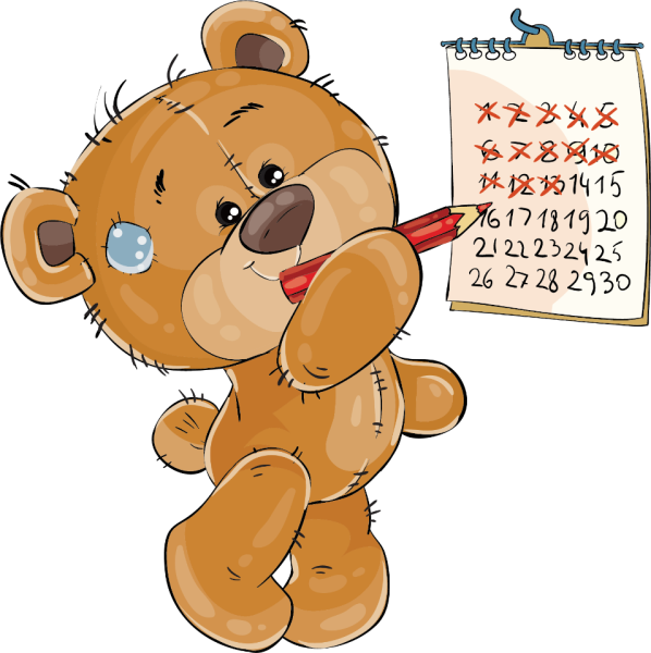 Мишка Тедди коричневый рисунок