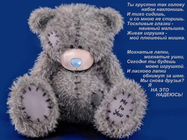 Стих про плюшевого медведя