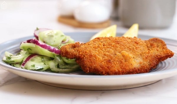 Венский шницель с гарниром