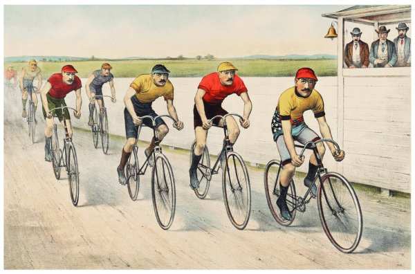 Постер велосипедист