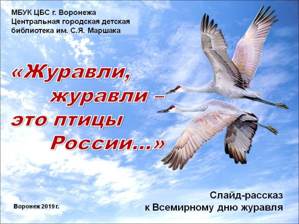 Журавли презентация